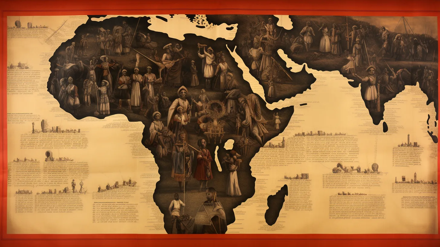 with images representing the Transatlantic Slave Trade and Haitian culture