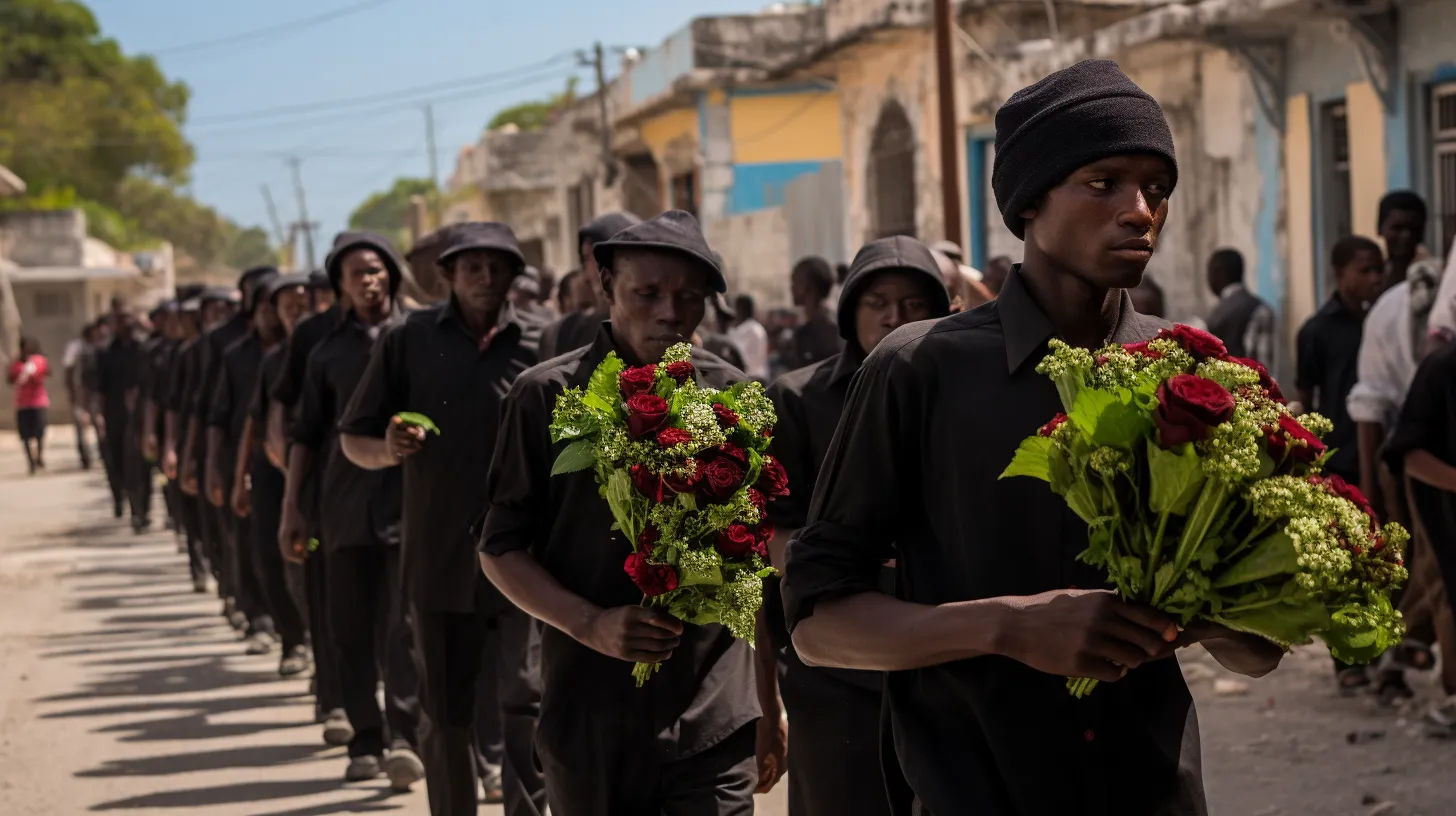 Capture the poignant beauty of Haitian funeral customs and etiquette