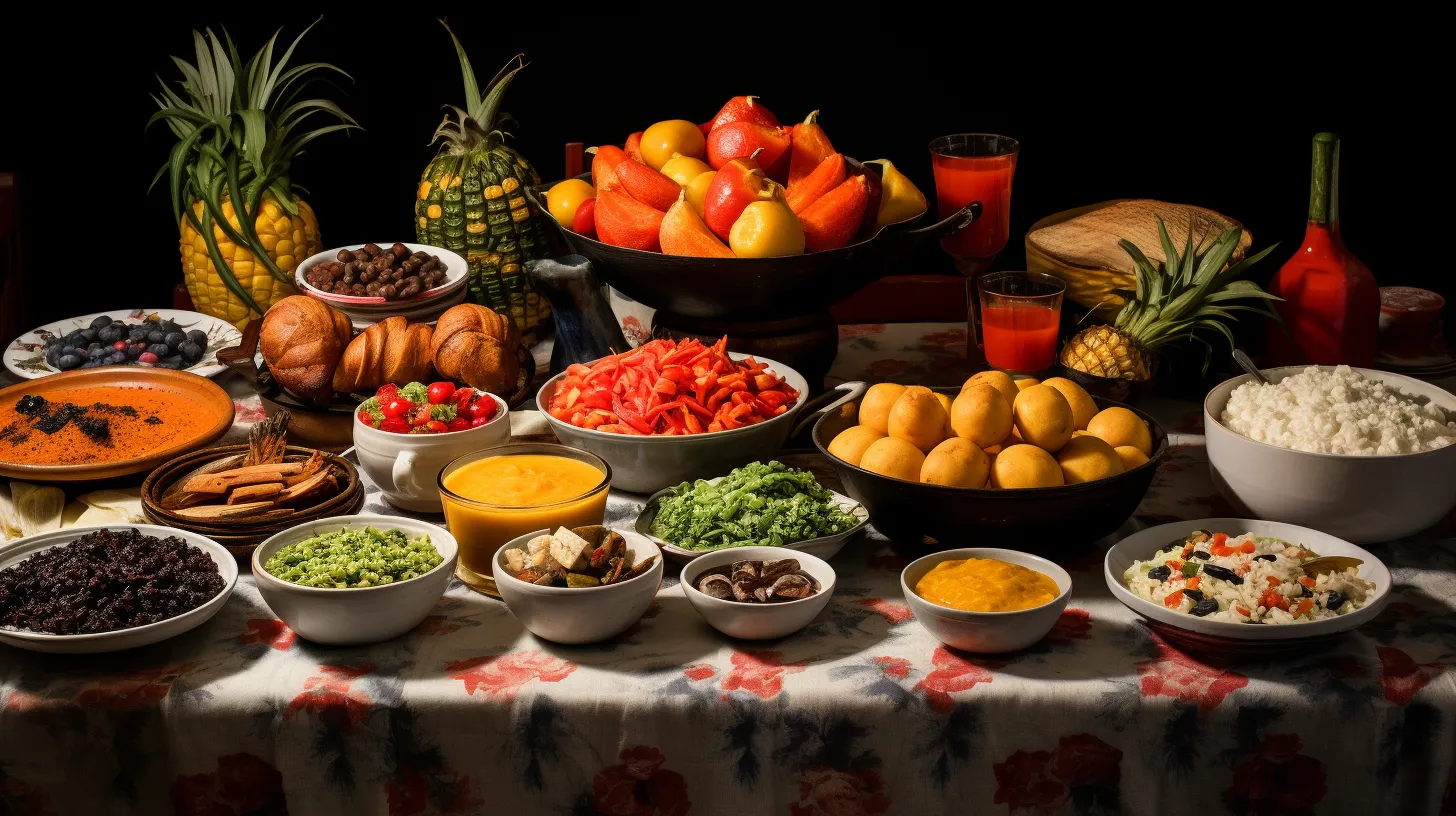 Thanksgiving dishes showing the blending of American and Haitian cultures