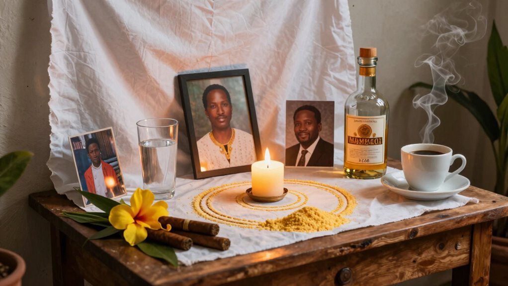 ancestor altar offerings prayers protection