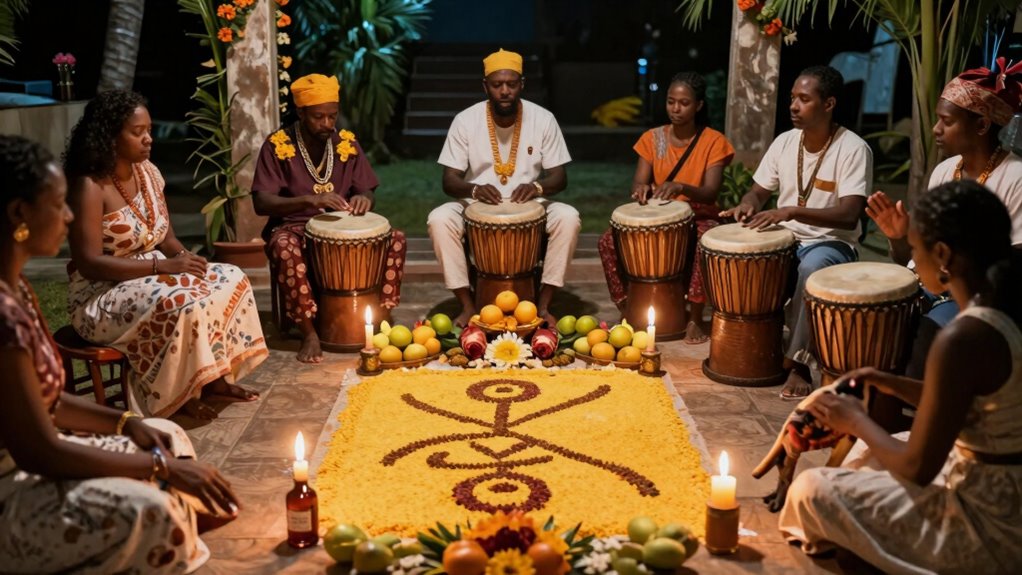 Offerings on an altar sustaining reciprocity and balance