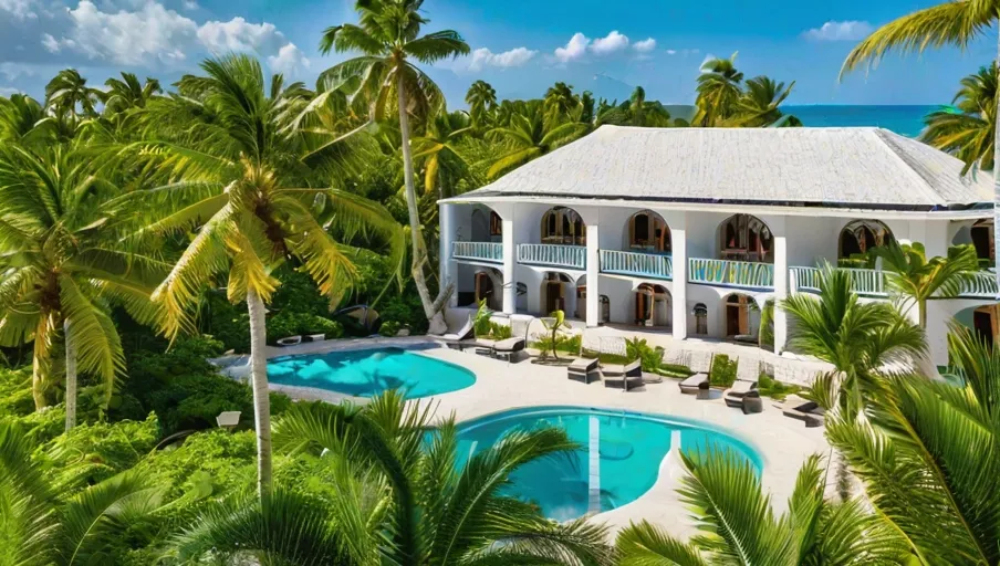 palm trees offering a serene and secluded getaway for travelers